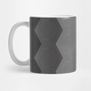 pattern dark colour zig zag polygon matte black funky serious design Mug